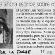 Luis Sepúlveda ahora escribe sobre rock  [artículo]