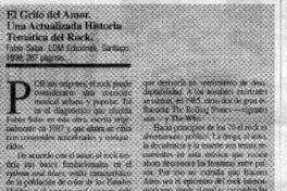 El grito del amor, una actualizada historia temática del rock  [artículo] Antonio Muñoz B.