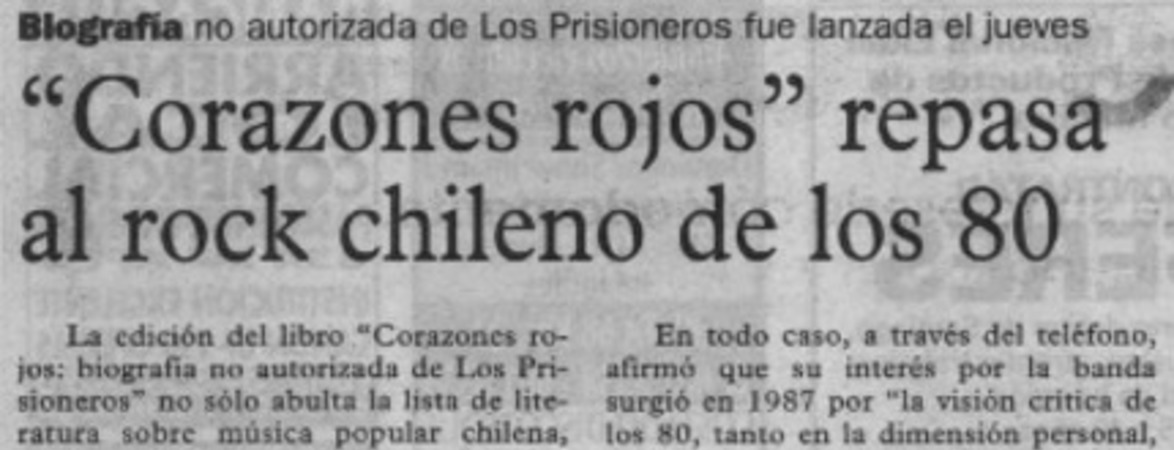 "Corazones rojos" repasa al rock chileno de los 80