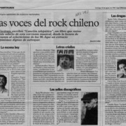 Las voces del rock chileno  [artículo] Jazmín Lolas.