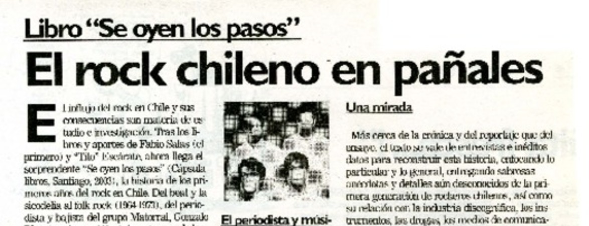 El rock chileno en pañales  [artículo] Rodrigo Pincheira A.