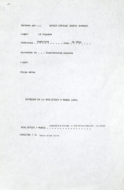 El lápiz  [manuscrito] Sergio Enrique Osorio Barrera.