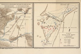 Plano de la batalla de Maipo  [material cartográfico] dibujado C. Soza Bruna