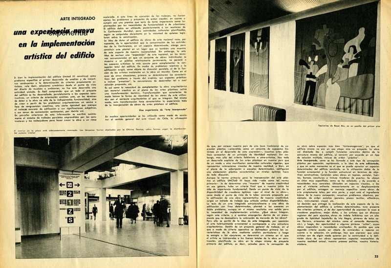 Arte integrado una experiencia nueva en la implementación artística del edificio. [artículo] :