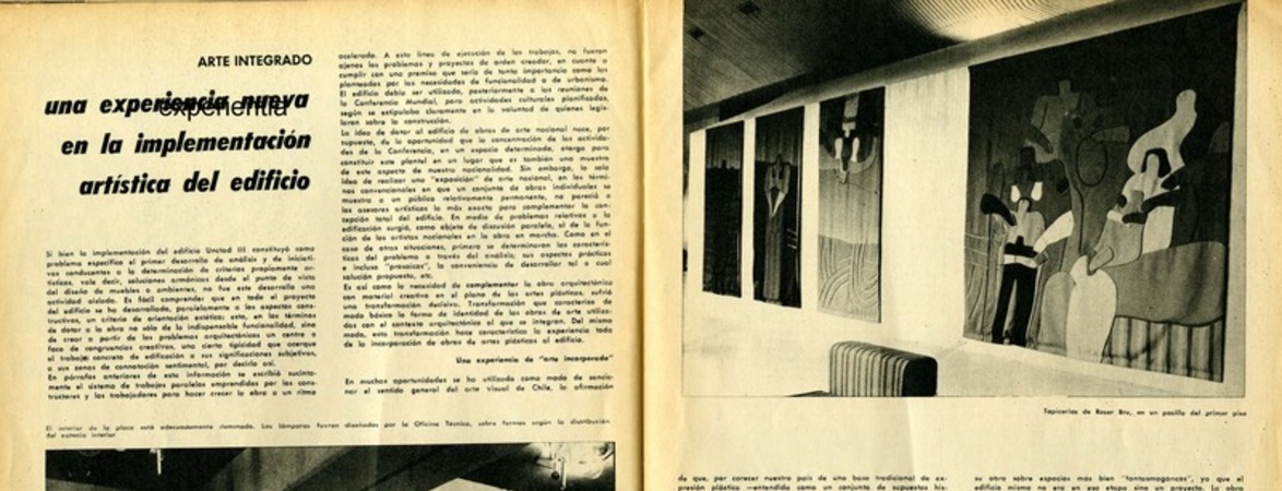 Arte integrado una experiencia nueva en la implementación artística del edificio. [artículo] :
