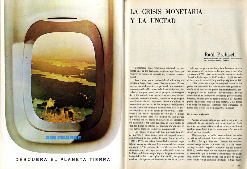 La crisis monetaria y al UNCTAD  [artículo] Raúl Prebisch.