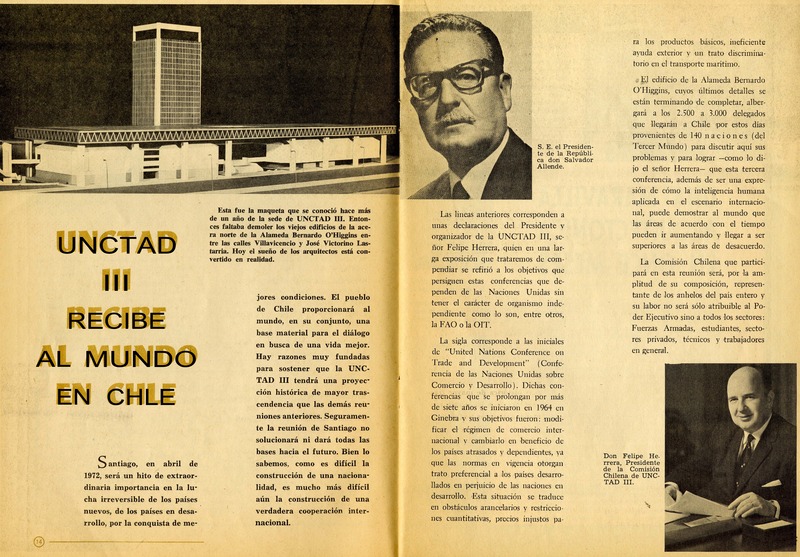 UNCTAD III recibe al mundo en Chile  [artículo].