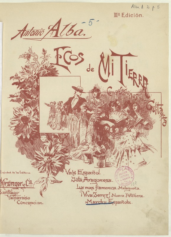 Marcha española [para guitarra] [música] A. Alba.