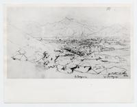 Dibujo del valle del sector del Cerro La Campana.