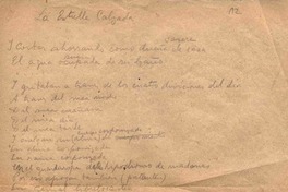 La estrella calzada  [manuscrito] Vicente Huidobro.