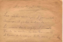 Marca registrada  [manuscrito] Vicente Huidobro.