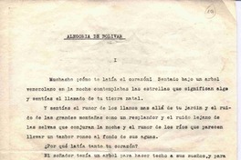 Alegoría de Bolivar  [manuscrito] Vicente Huidobro.