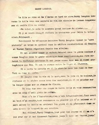 Harry Langdon  [manuscrito] Vicente Huidobro.