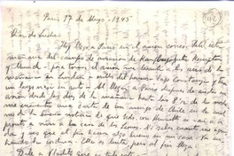 [Carta], 1945 mayo 17 París, Francia, <a> Luis Vargas Rosas, Chile  [manuscrito] Vicente Huidobro.