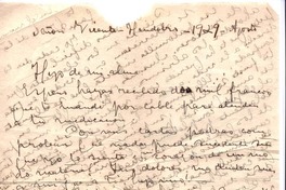 [Carta], 1929 ago. Chile <a> Vicente Huidobro, Paris, Francia