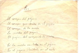 En  <manuscrito> Vicente Huidobro.