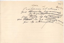 Probaron al alma ...