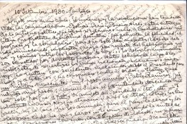 [Carta], 1930 sept. 10 Santiago, Chile <a> Vicente Huidobro, Paris, Francia