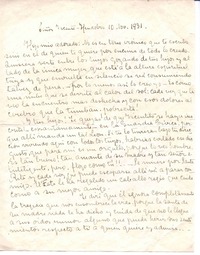 [Carta], 1931 nov. 10 Chile <a> Vicente Huidobro, Paris, Francia