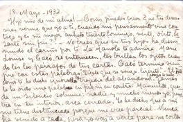 [Carta], 1931 mayo 18 Chile <a> Vicente Huidobro, Paris, Francia
