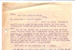 [Carta], 1921 dic 10 Santiago, Chile <a> Pedro Aguirre Cerda, Chile