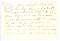 [Tarjeta], 1922 abr. 10 Santiago, Chile <a> Pedro Aguirre Cerda, Chile