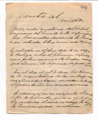 Canto al nido  [manuscrito] Gabriela Mistral.