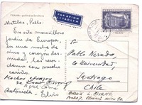 [Tarjeta postal dirigida a Pablo Neruda]