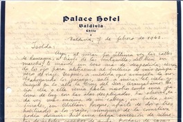 [Carta], 1942 feb. 7 Valdivia, Chile <a> Isolda Pradel  [manuscrito] Oscar Castro.