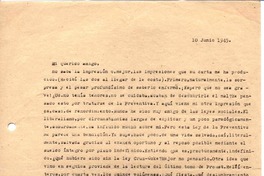 [Carta], 1945 jun 10 [Santiago?], Chile <a> Oscar Castro  [manuscrito] Alone.