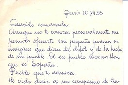 [Carta], 1955 nov. 20 París, Francia [a] Pablo Neruda  [manuscrito].