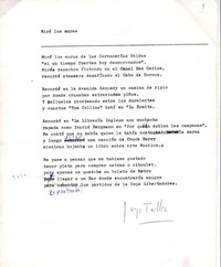 Miré los muros  [manuscrito] Jorge Teillier.