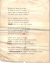 En medio del camino...  [manuscrito] Jorge Teillier.