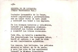 Silueta de un luchador  [manuscrito] Oscar Castro.
