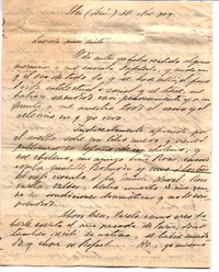 [Carta] 1909 nov. 30, Eten, Perú [a] Anita vda. de Jordán