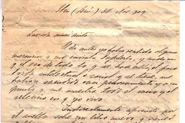 [Carta] 1909 nov. 30, Eten, Perú [a] Anita vda. de Jordán