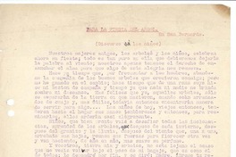 Para la fiesta del árbol : [discurso a los niños]