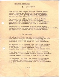 Motivos liceanos : los patios ; la campana :