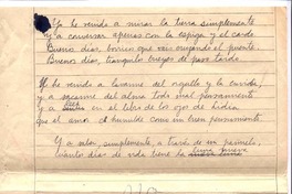 [Yo he venido a mirar la tierra simplemente...] :