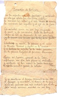 Evocación de Bolivar :