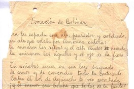 Evocación de Bolivar :