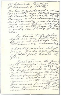 [Carta], 1947 mayo 15 Santa Bárbara, California [a] Laura Rodig :