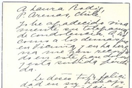 [Carta], 1947 mayo 15 Santa Bárbara, California [a] Laura Rodig :
