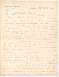 [Carta], 1904 agosto 6 Amsterdam, Holanda, <a> Rubén Darío
