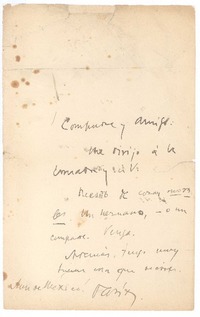 [Carta entre 1900 y 1916], Ciudad de México <a un amigo>