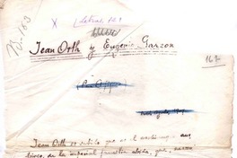 Jean Orth y Eugenio Garzon