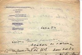 [Carta entre 1910 y 1914] sábado, Paris, Francia [a] Armando Guido y Alfredo Guido