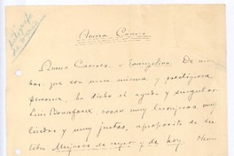 [Carta], c.1900 Europa <a> Aurora Cáceres