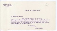 [Carta], 1910 jun. 2 Paris, Francia <a> Fabio Fiallo
