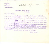 [Carta], 1908 jun. 20 Madrid, España <a> Fabio Fiallo